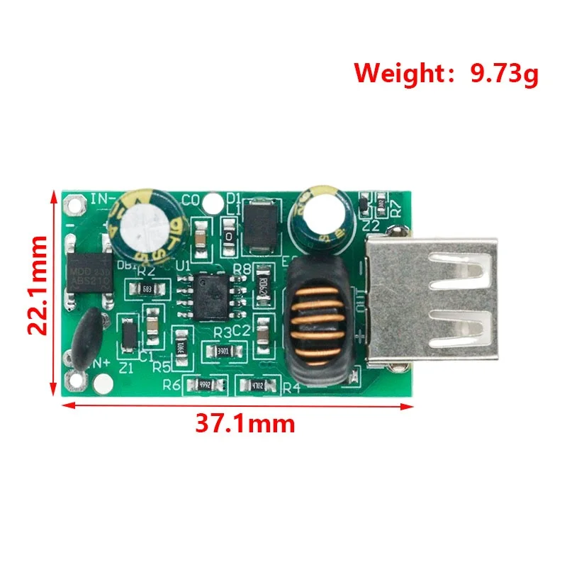 DC 12V 24V 48V 72V 80V to 5V 2A USB Step Down Charging Module Converter Stabilizer Non isolated Buck Power For Car Mobile Phone view 2