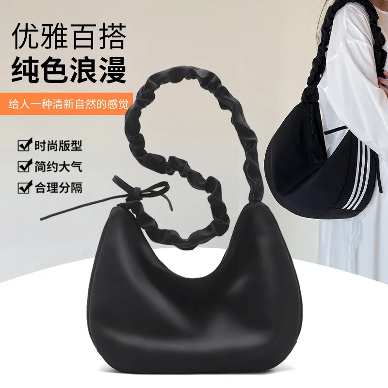 Borsa per gnocchi in tinta unita da donna a tracolla piccola per il tempo libero vento pigro grande capacità viaggi fuori dalla strada