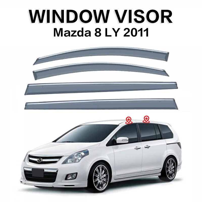 

For MAZDA 8 LY 2011 Window visor Weather Shield Side Window Deflector Car windshield weather shield Car accessories