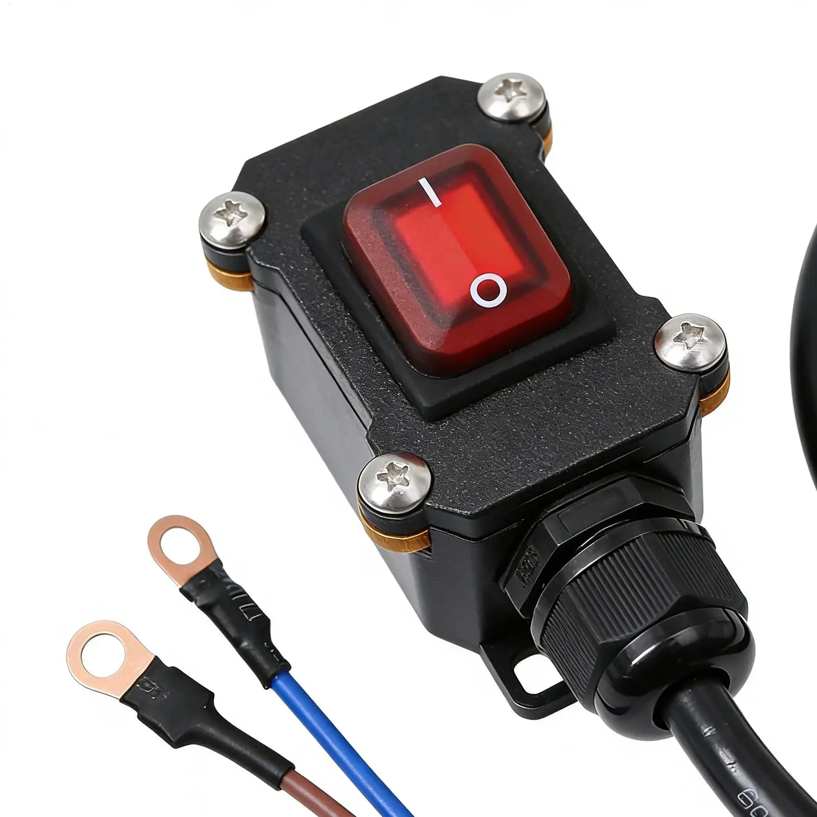 30/50/100cm Universal Motorcycle KillSwitch 12V/24V Heavy Duty Battery Disconnect Cable Waterproof Power CutOffSwitch