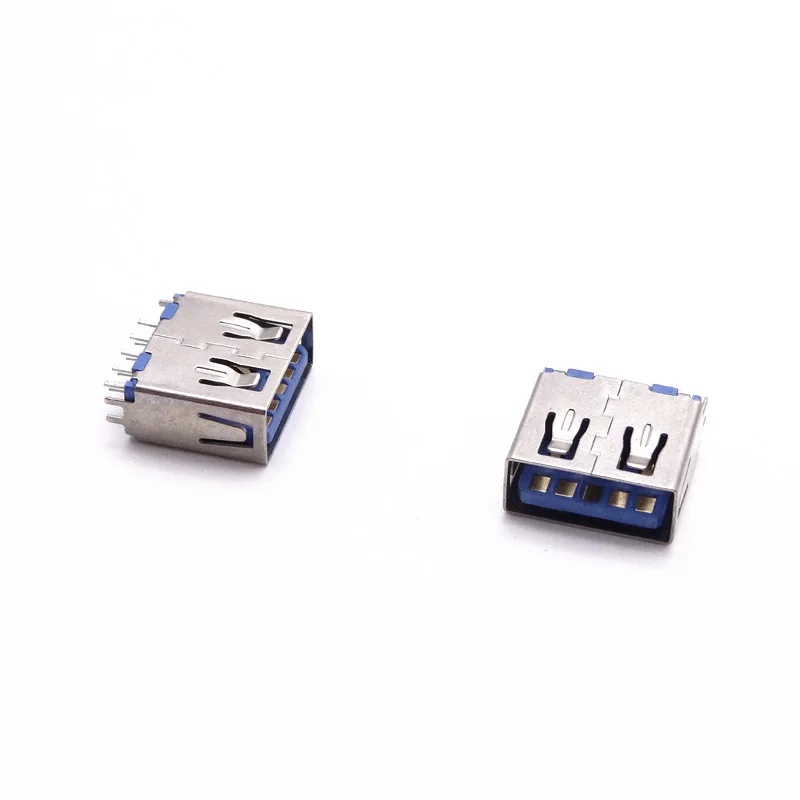 For USB 3.0 female seat usb female seat short body 11.5 long splint 0.8/1 0/1.2 MM straight edge blue glue