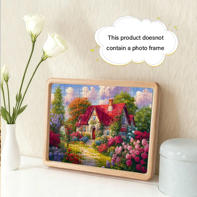 500 قطعة من صندوق الألغاز الصغير للبالغين بتصميم كوخ الحديقة - مقاوم للخدش، مستوى صعوبة عالي للكبار، أدخل عائلي #4