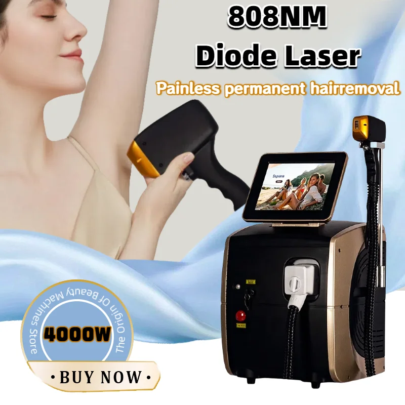 

808NM Diode Laser Hair Removal Machine Ice Titanium 3 Wavelengths Painless Alexandrit Laser Hair Removal For Salon