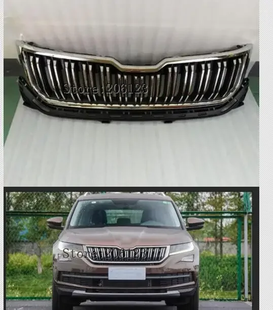 High quality Car styling for SKODA KODIAQ 2018 2019 ABS Front Grille Trim Racing Grills Trim