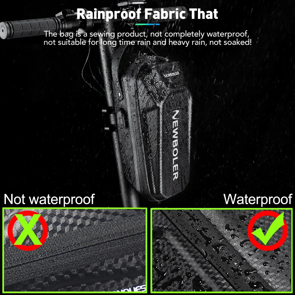 NEWBOLER 3L/5L Elektroroller-Tasche Zubehör Elektrofahrzeug-Tasche mit USB-Anschluss Wasserdichte Roller-Vordertasche Fahrradtasche – Detail 9