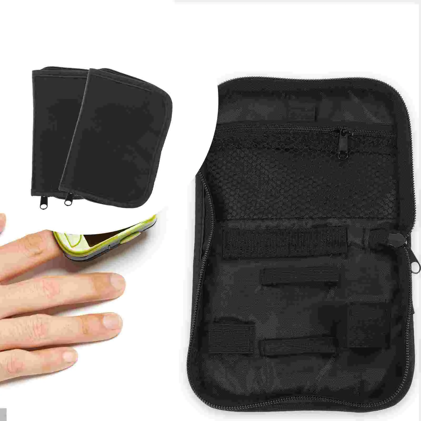 OxiOxygen Monitor Case Bag Portable Blood Glucose Meter Pouch Oxford Cloth Medical Device Storage Case (Black)