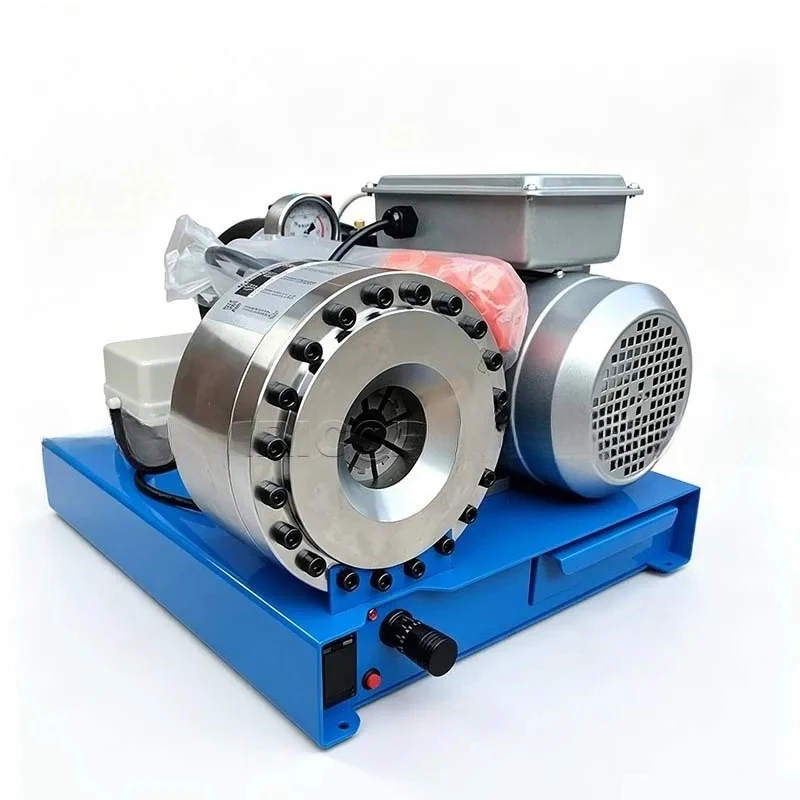 Customized Portable 1 Inch Hydraulic Hose Crimping Machine Powerful Electric Rubber Product Making Machinery with 8 Dies