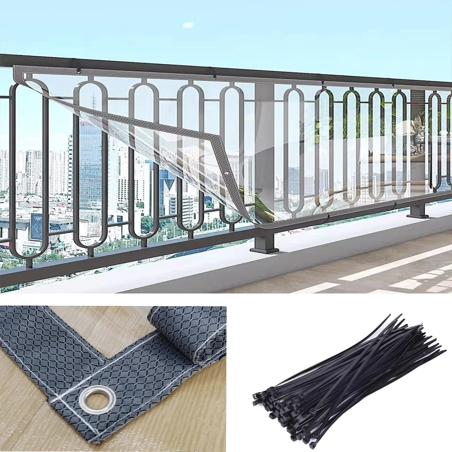 Clear Tarp Heavy Duty Waterproof, Clear Plastic Sheeting with Grommets for Patio Covers, Porch Screens, Greenhouses,Chicken Coop