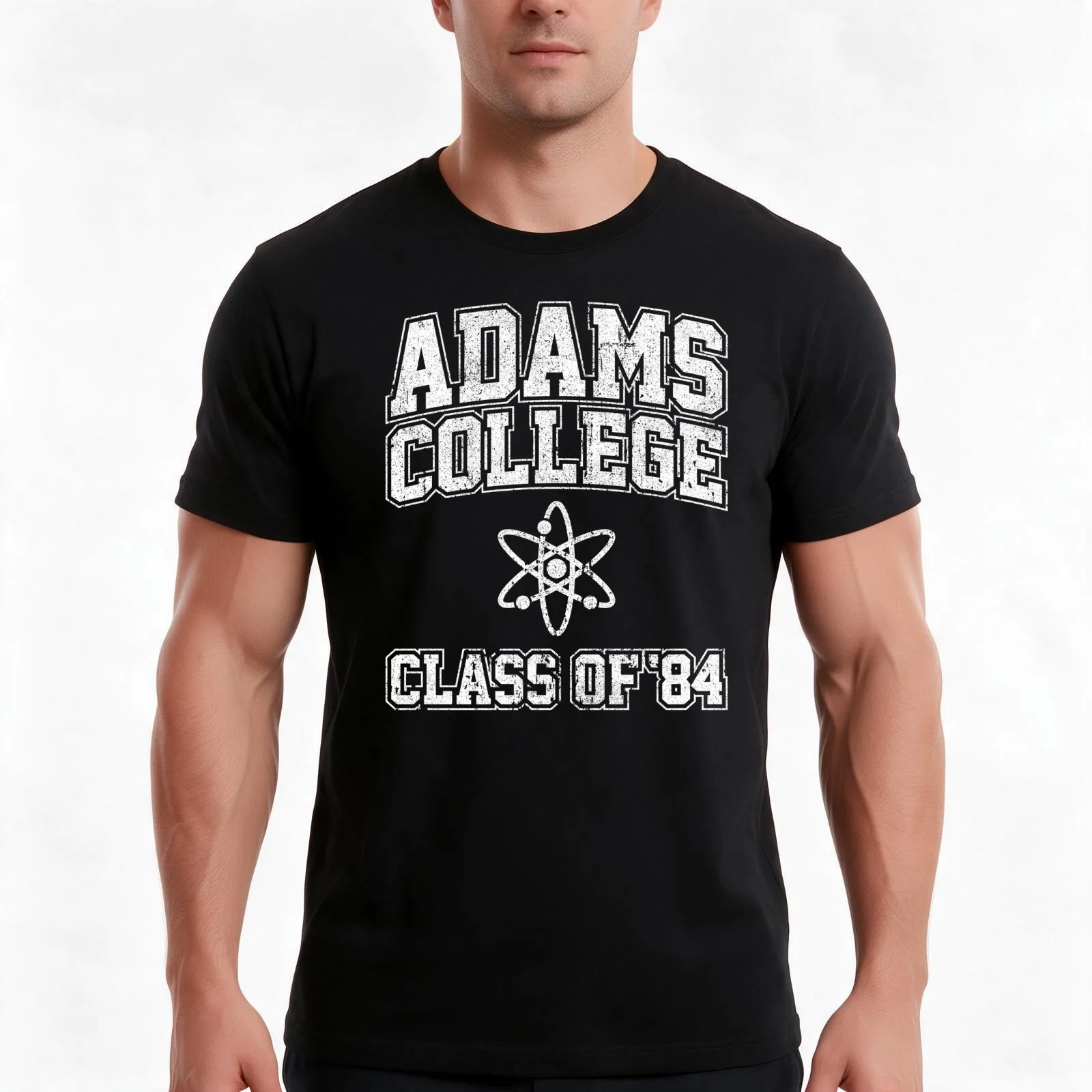 Adams College Class of '84 (Variant) T-Shirt, Summer Casual Cotton Tee, Oversized Streetwear Tops, Vintage Graphic Print
