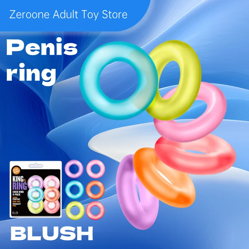blushMen's Semen Retention Ring Delay Ejaculation New Sheep Eye Ring Glans Ring Race Set Toys Factory Colorful Transparent