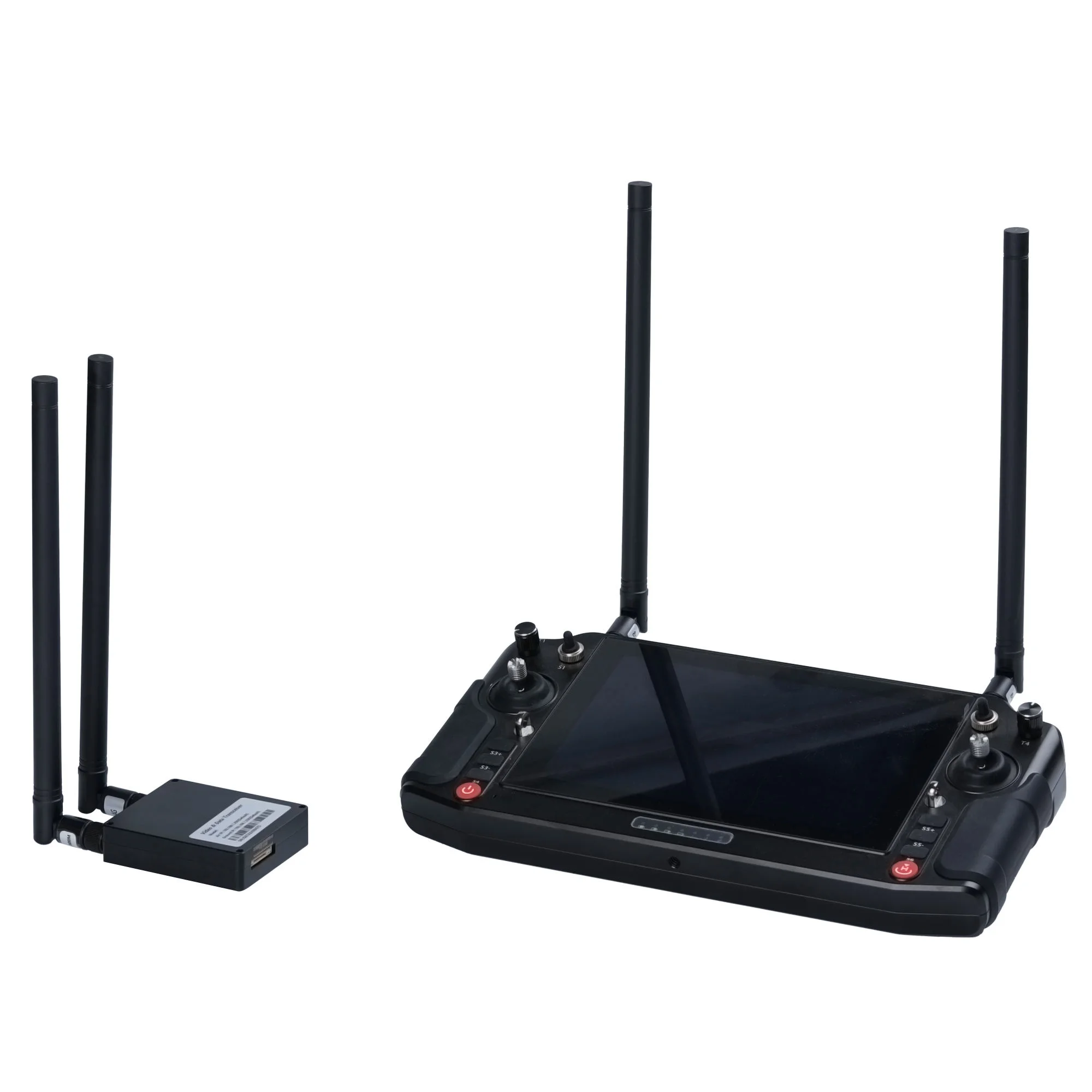 

Long Range HD Video Downlink Ground Station with Integrated Fiber Optic Receiver and Remote Controller