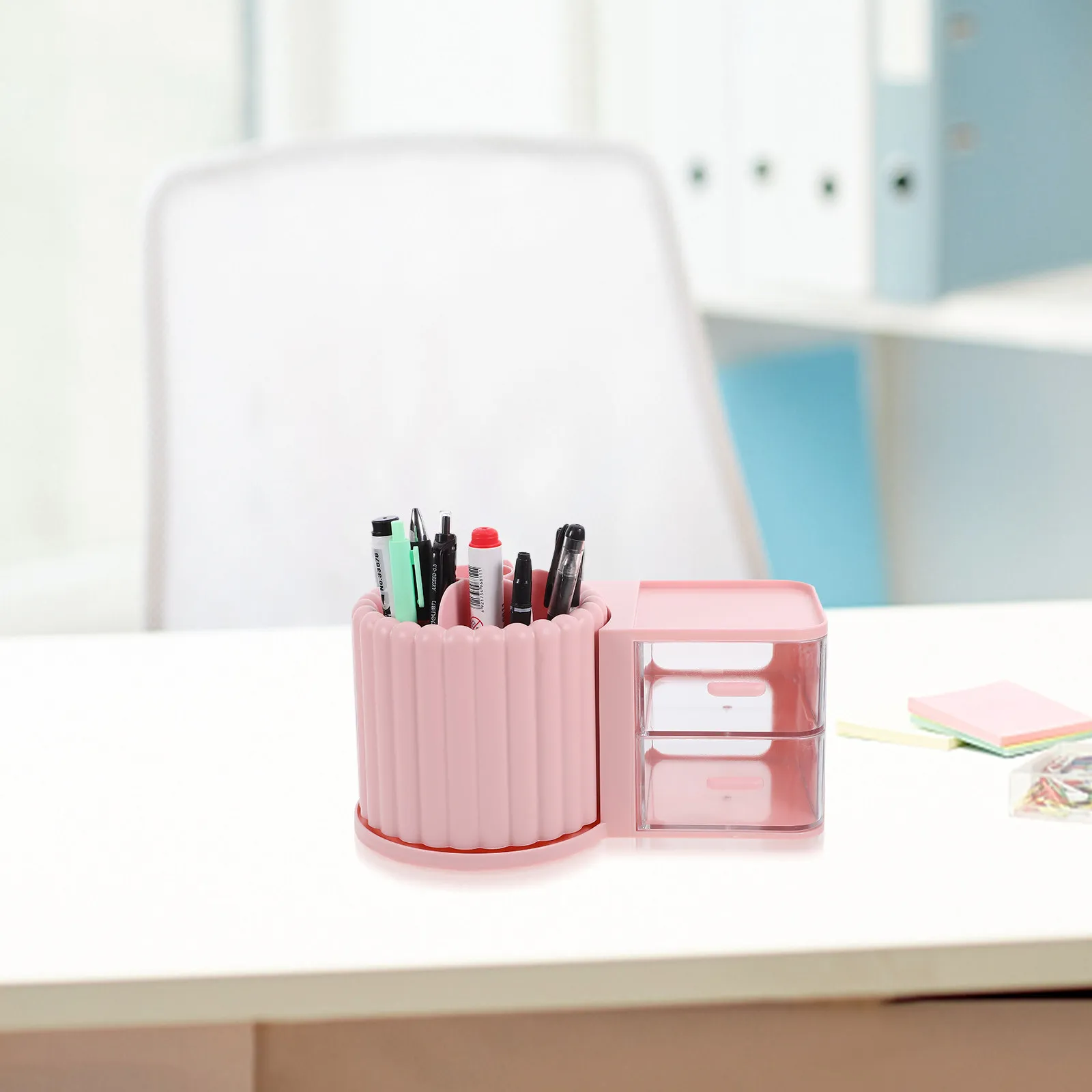 Rotatable Pen Holder Desk Pencil Brush Organizer Desktop Storage Multi Functional Office Desktop Storage Pen Organizer