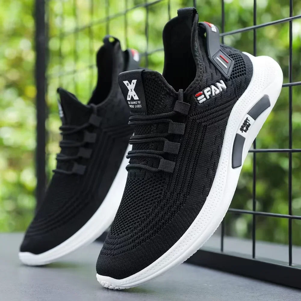 New White Men\'s Sneakers High Quality Shoes For Men Mesh Breathable Summer Casual Walking Sneaker Tenis Zapatillas Hombre