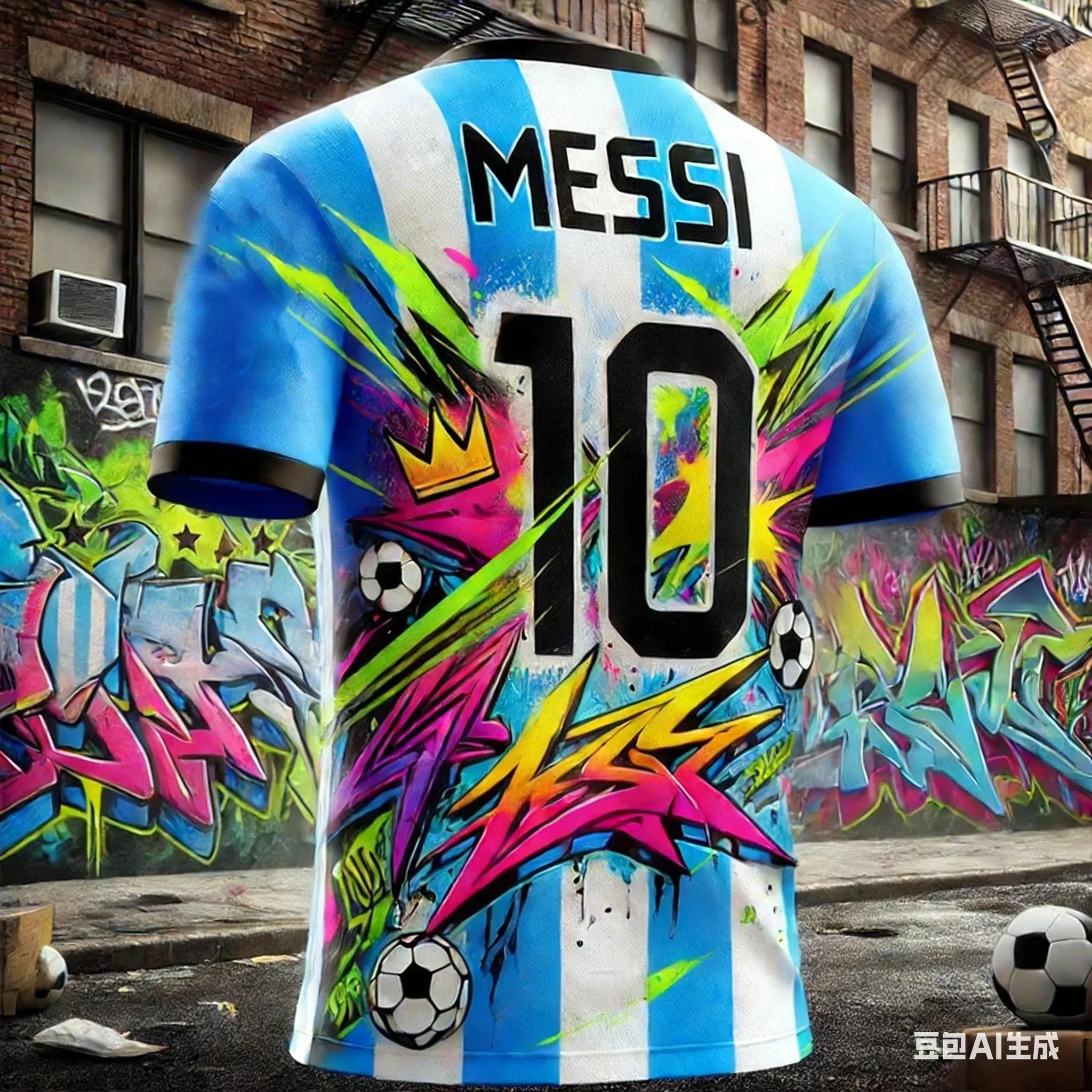 2026SPECIAL EDITION MODE GRAFFITI MESSI # 10 Fußballtrikot Trainingsanzug Atmungsaktives Sport-T-Shirt für Männer, Frauen und Kinder – Detail 4