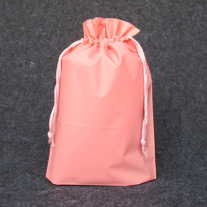 Drawstring bag colorful frosted towel leggings swimsuit storage plastic bag clothing packaging bag can be printed with your logo