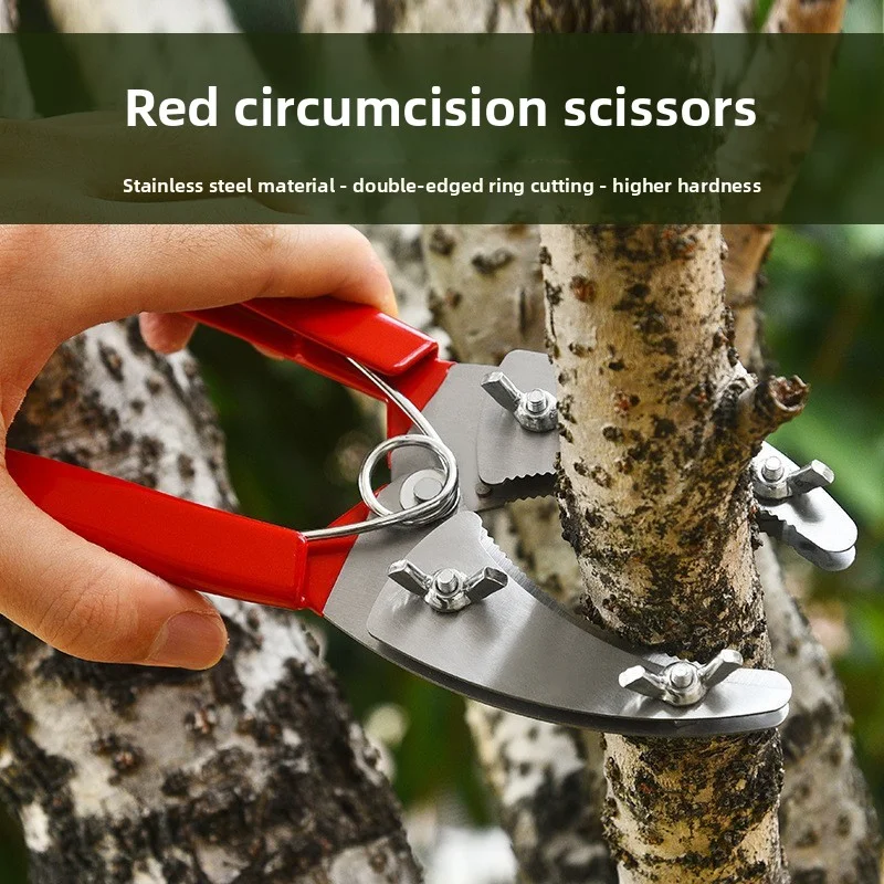 Professional Tree Ring Pruning Shears Stainless Steel Bark Cutter Grafting Tool Fruit Tree Garden Branch Trimming Gardening Tool