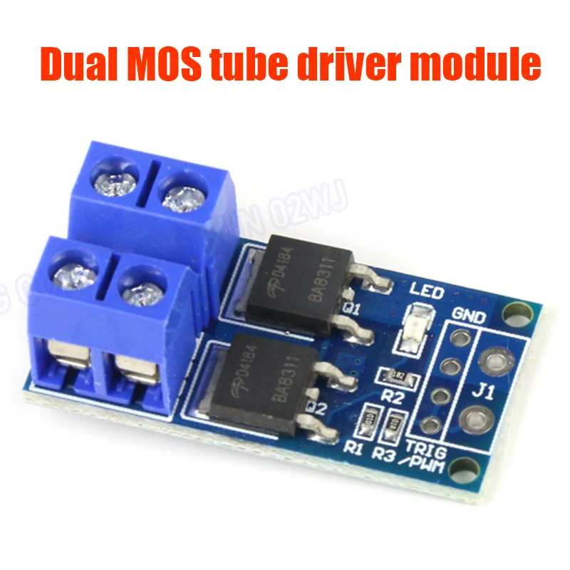 DC 5V--36V Dual MOS Tube Driver Module PWM Brightness Motor Speed Regulation Electronic Control Board Mos Field Effect Tube