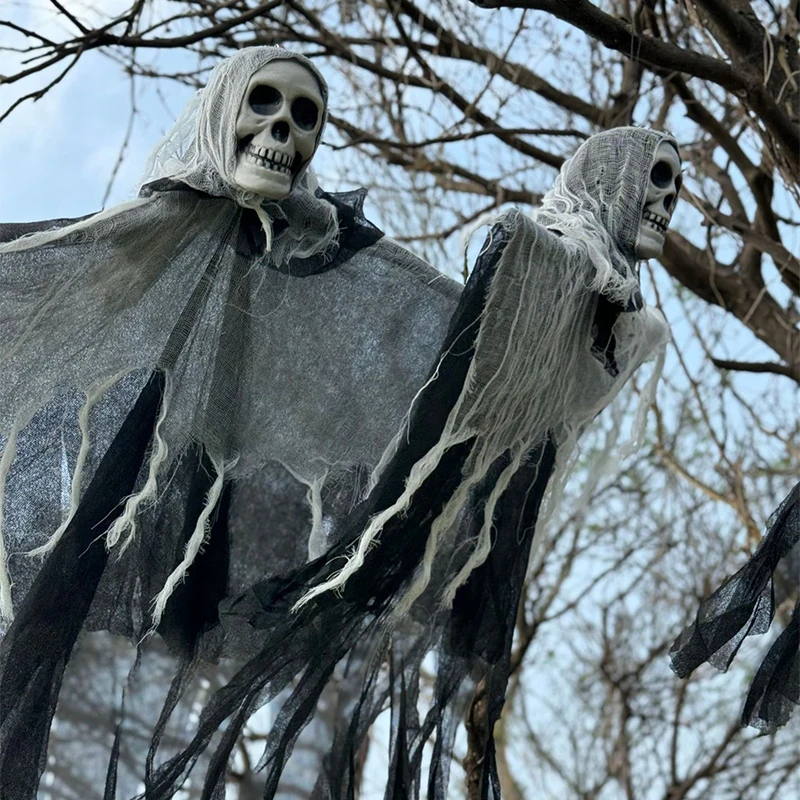 Halloween horror crânio fantasma ao ar livre casa assombrada assustador pingente adereços decorações de suspensão decorações de festa de halloween suprimentos