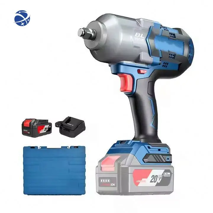 Electric High Torque Brushless Motor Li-ion Powered Cordless Impact Wrench Power Tools