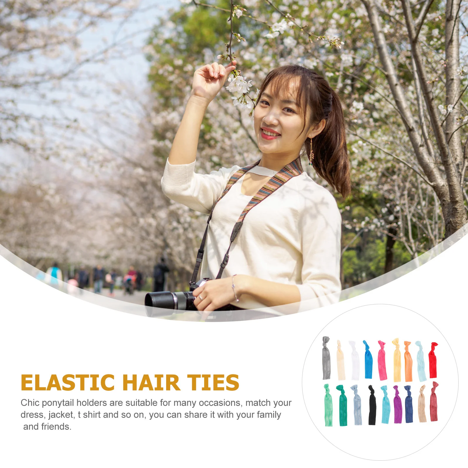 

100Pcs High Elastic Hair Ties Women Girls Fashion Hair Rope Headband Elastic Bands for Sports Workout Daily Wear