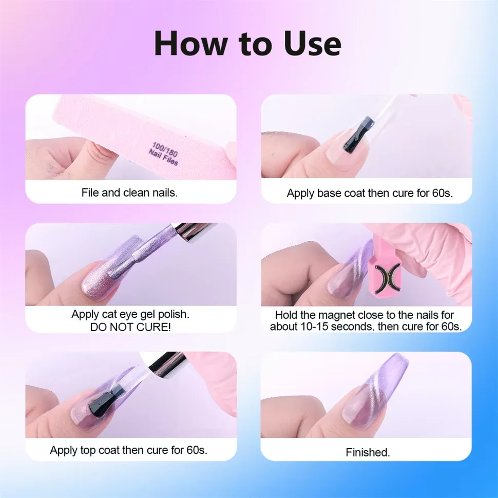 3in1 Nail Art Cat Eye Magnet Stick 3D Nail Magnets For Cat Eye Gel Effect Creative Ornaments Nail Props Tools Gel Nail DIY Tool