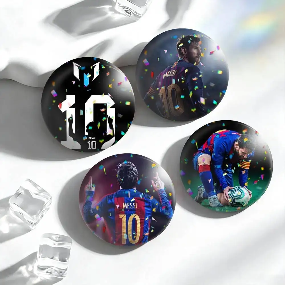 Football Star Lionel Messi  25mm 32mm 44mm 58mm 75mm Brooches Badges Pins for Accessories Gift
