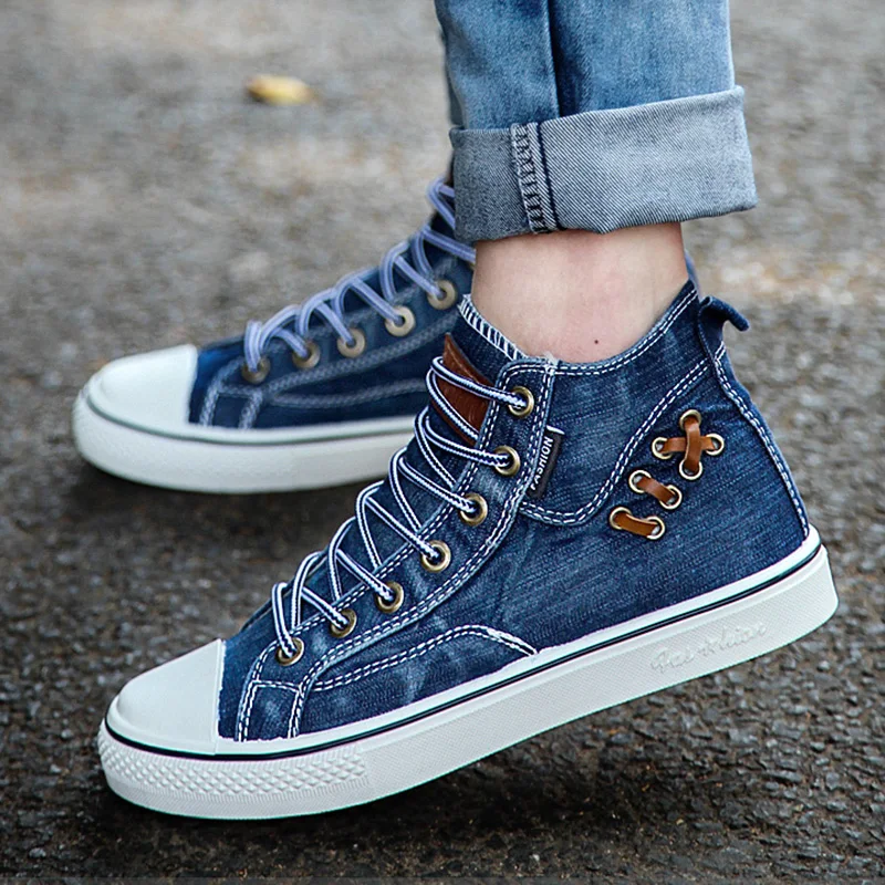 Women Vintage Canvas Shoes Lace Up Soft Sneakers Comfortable Denim Shoes Casual Outdoor Running Tennis Sneakers For Couple 35-44