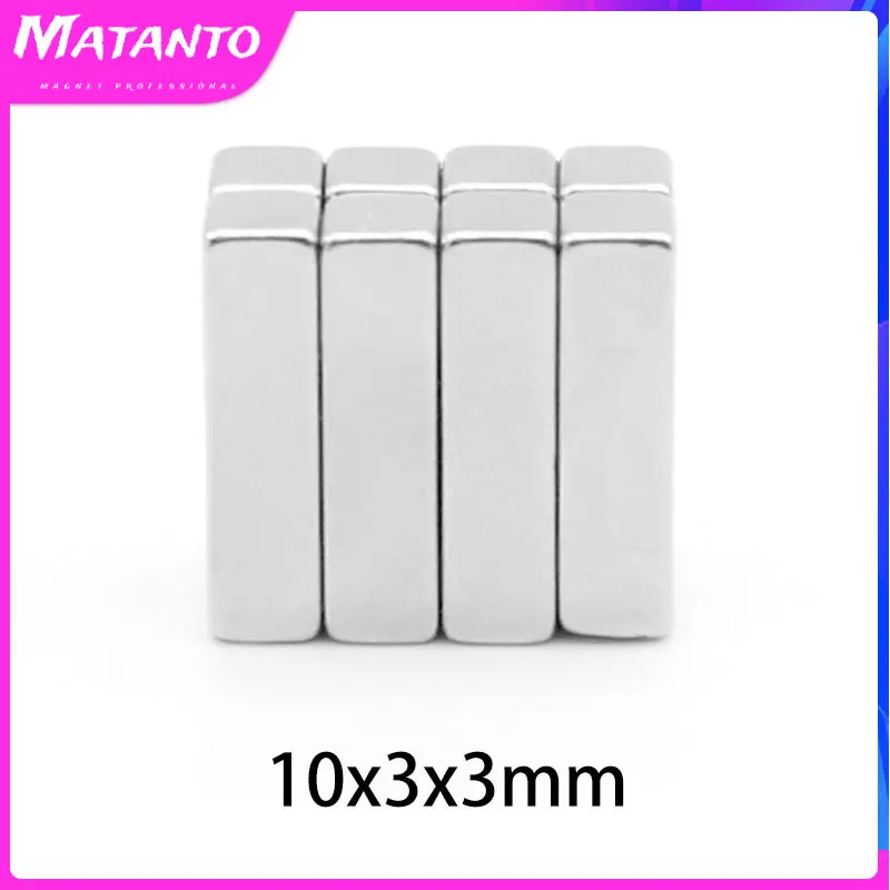 20/50/100/200/300/500PCS 10x3x3 Block Strong Neodymium Magnets N35 Permanent Magnet 10x3x3mm Rare Earth Magnet Sheet 10*3*3 mm