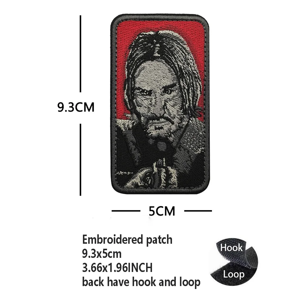 BABA YAGA Embroidered English Letter Bag Accessories Badge Rubber Armband BABA YAGA Figure Head Backpack Patches for Clothing