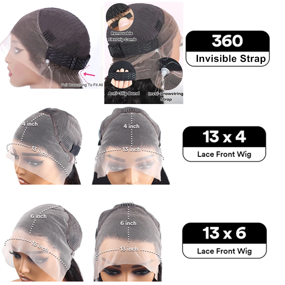 Вьющийся 360 Полный кружевной бесклеевой парик Человеческие волосы Невидимый шнурок 13x6 Hd Кружева P4/27 Выделите глубокие волны Фронтальные парики для женщин