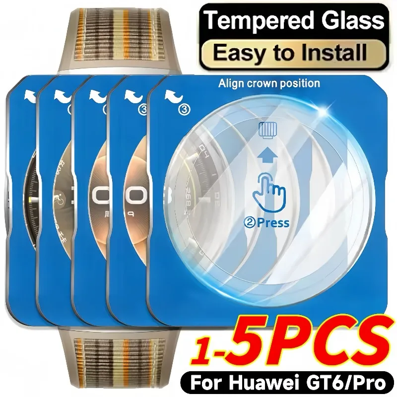 

Auto-Adsorption Glass Film for Huawei Watch GT6 GT6 Pro with Positioning Frame Screen Protector Protective Film for GT6 41/46mm