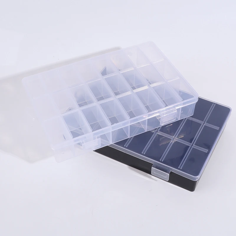 24 Grids Compartment Plastic Storage Box Jewelry Earring Bead Screw Holder Case Display Organizer Container