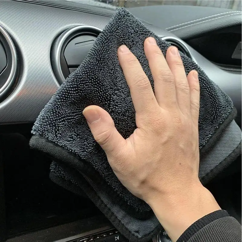 Car Drying Towels Double-sided Coral Fleece Auto Cleaning Towel Thickened Extra Absorbent Car Washing Towel Fast Drying Cloth