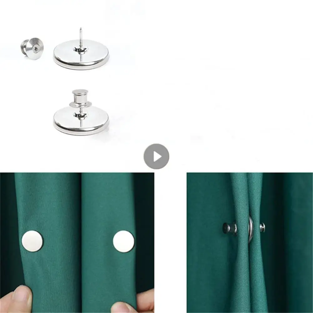 Curtains Closure Clip Various Uses Utility Approximately 7-9g/pair Silver Wholesale Room Accessories Strong Magnet Easy To Use