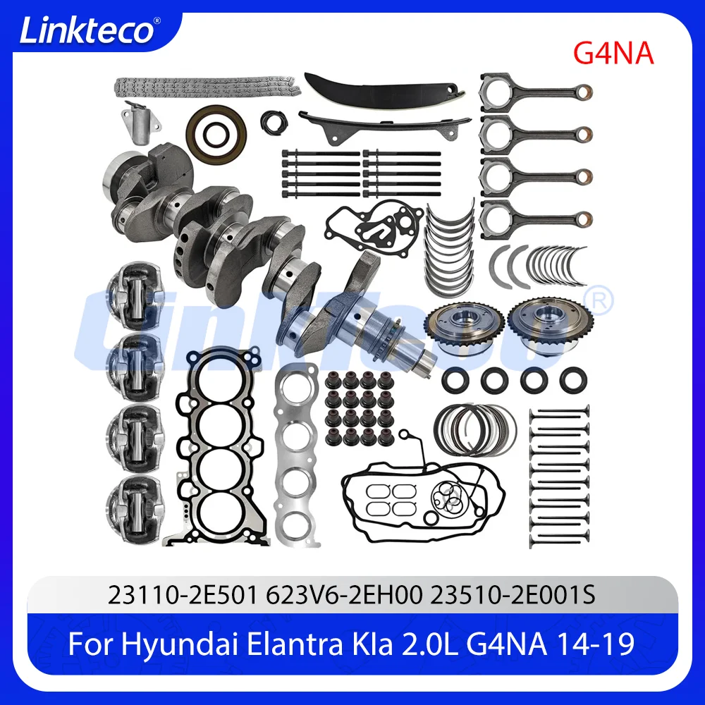 Engine Rebuild Crankshaft Timing Chain VVT Kit Fit 2.0 L G4NA For 11-22 Hyundai Elantra Coupe GT Tucson Kia Soul Forte 2.0L