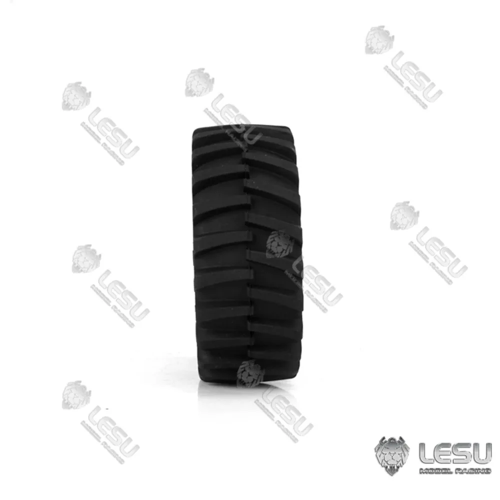 En Stock 1 paire de pneus de roue en caoutchouc LESU 112.9MM pour 1/16 RC bricolage modèle camion tracteur de marche accessoire de mise à niveau