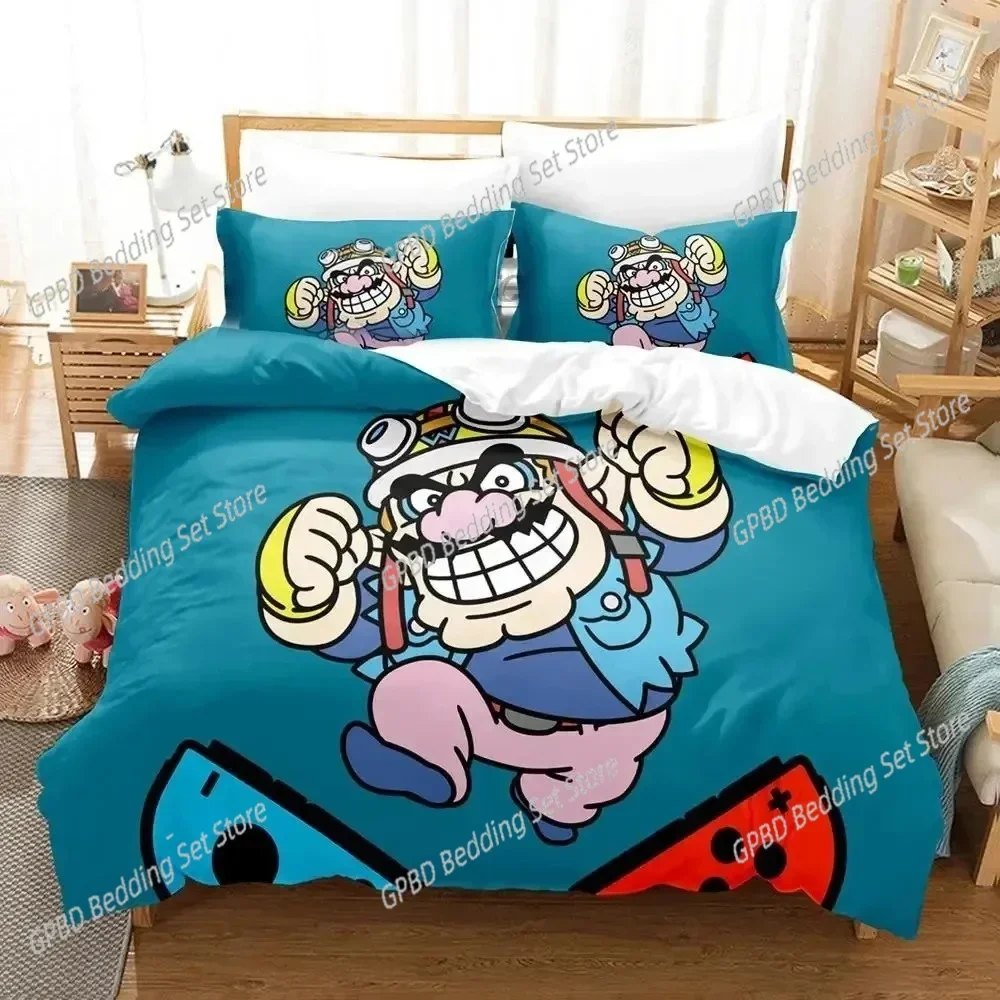

Cartoon Wario Ware Get It Together Comfortable Duvet Quilt Cover Pillowcase Bedding Set Children Bedroom Decoration Home Textile