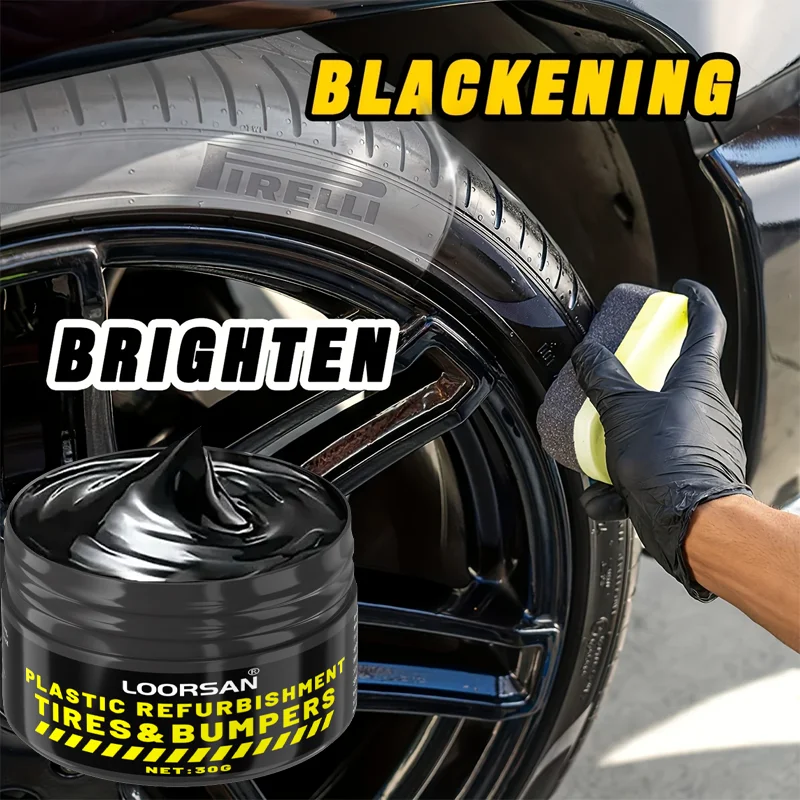 Car Tire Shine Paste,Auto Wheel Dressing Cream, Long Lasting Tire Gloss,Anti Aging Waterproof Tire Brightener For Car Detailing