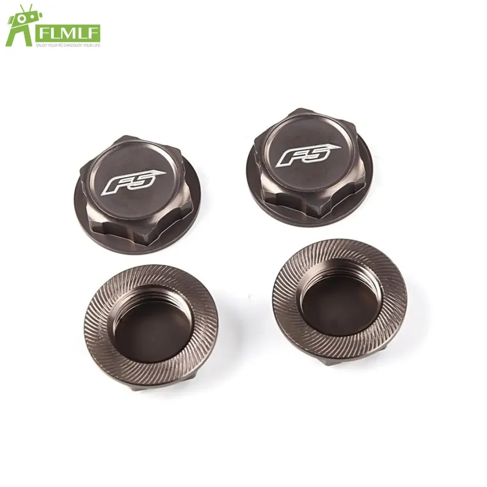 Alloy CNC Closed Wheel Block Tire Nut Combiner Nut Set Fit for 1/5 Rovan F5 MCD XS-5 Rc Car Parts