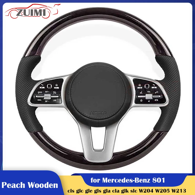 

Upgrade Peach Wooden Car Steering Wheel for Mercedes-Benz 801 A B C E S G-Cla V cls glc gle gls gla cla glk W190 W197 W205