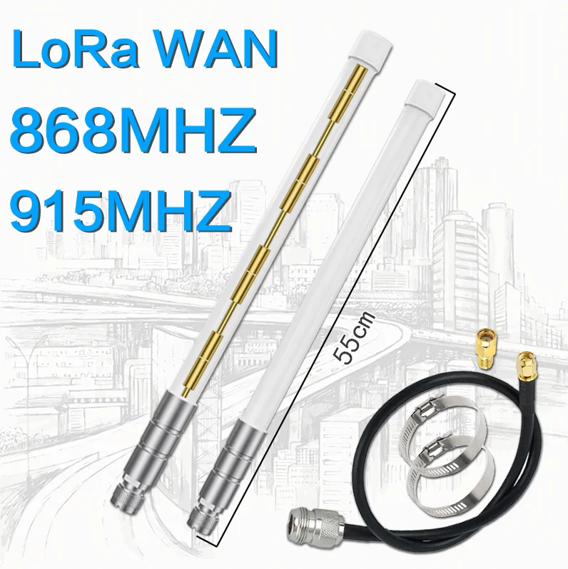 

NB-IoT 868MHZ 915MHZ Outdoor High-Gain Fiberglass Antenna for Meshtastic Hotspot Wireless Module Communication