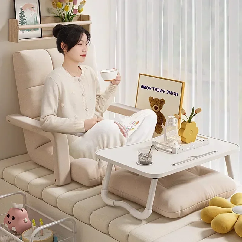 Household GoodsLazy Sofa Bay Window Tatami Bedroom Single Sofa Can Lie Down And Sleep Folding Bed Backrest Chair Cushion