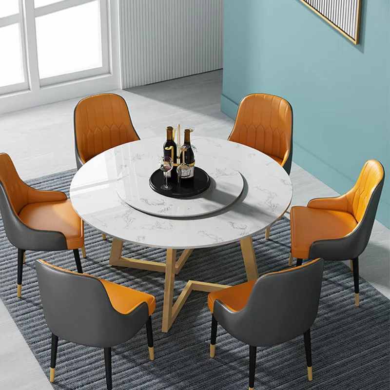 TOCADISCOS nórdico de oro, patas de mesa de comedor de mármol de Metal, mesa de comedor redonda de café moderno, Muebles de cocina, Muebles de