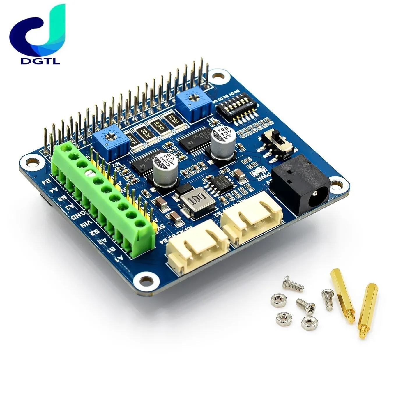 

for Raspberry Pi 3 4 4B 3B 2 Channel DRV8825 Stepper Stepping Motor Driver Breakout Board HAT for RPI Plus Zero W WH Jetson