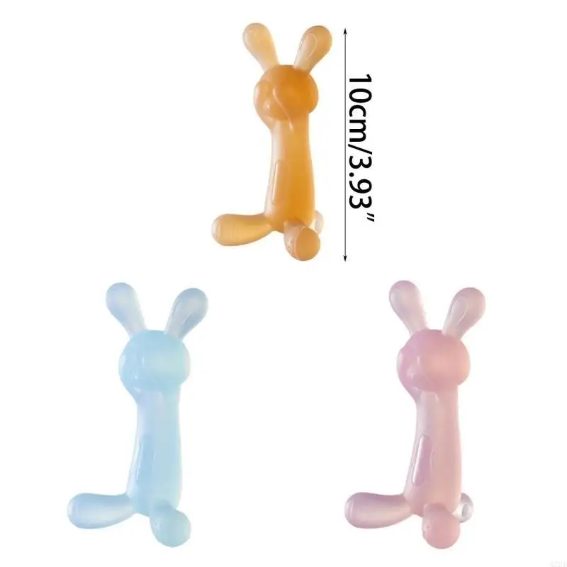 Q22d رضيع التمريض التسنين لعبة لطيف أرنب السيليكون teether طفل teether التسنينا اللغات الراحة للأطفال حديثي الولادة للأطفال