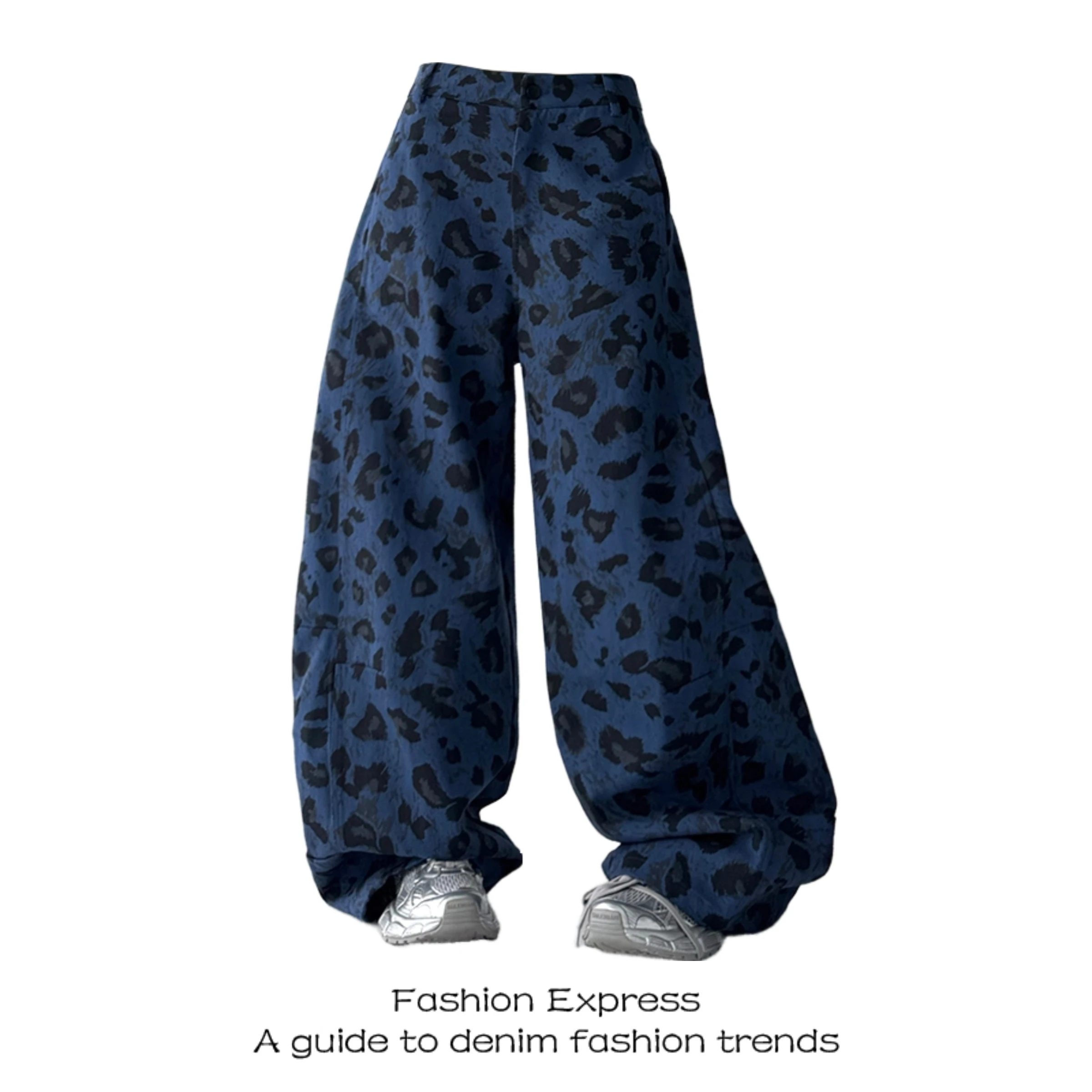 

Women's Blue Baggy Jeans Harajuku Vintage Boyfriend Denim Trousers Japanese 2000s Style Y2k Grunge Jeans Pants Oversize Clothes