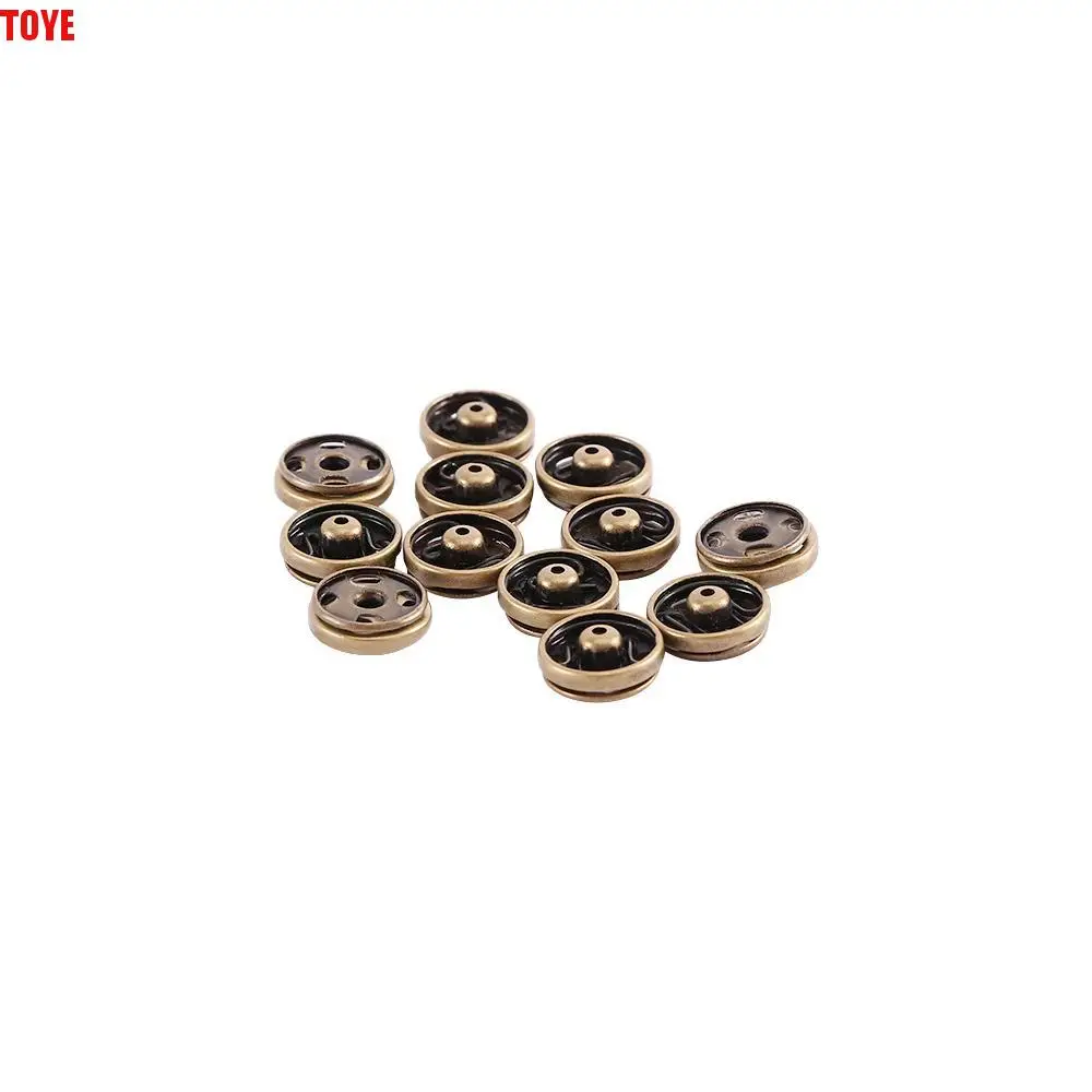 48pcs Handmade Fabric Handmade Metal Clothing Metal Buckle Sewing Accessories Sewing Buttons Invisible Button