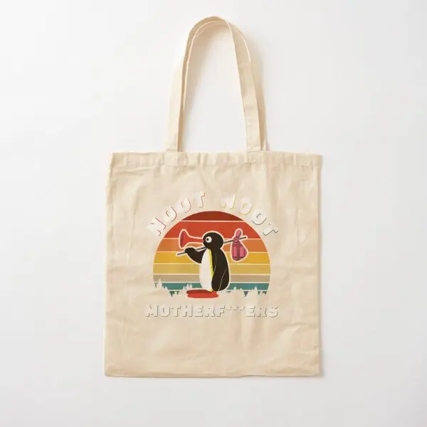 Noot Noot Pingu Shirt Noot Meme Gift Pi  Canvas Bag Fabric Handbag Ladies Printed Unisex Grocery Fashion Shoulder Bag Travel