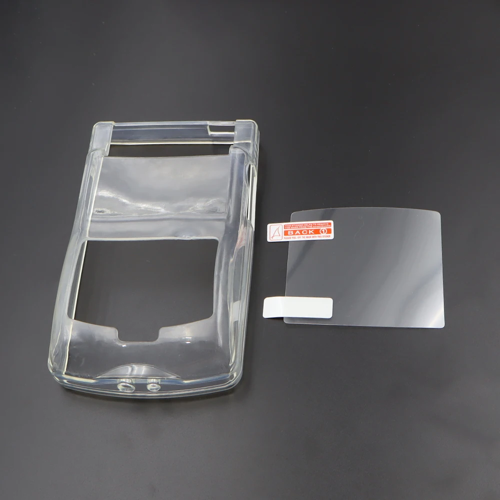 Transparente Gehäuse Shell Schutzhülle Für GBC Gameboy Farbe Game Controller TPU Klar Weiche Fall Hülse Mit Bildschirm Len Film