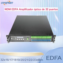 CATV 32 Port Double Pump 1550nm EDFA Optical Amplifier 16-23dbm EDFA with WDM high quality